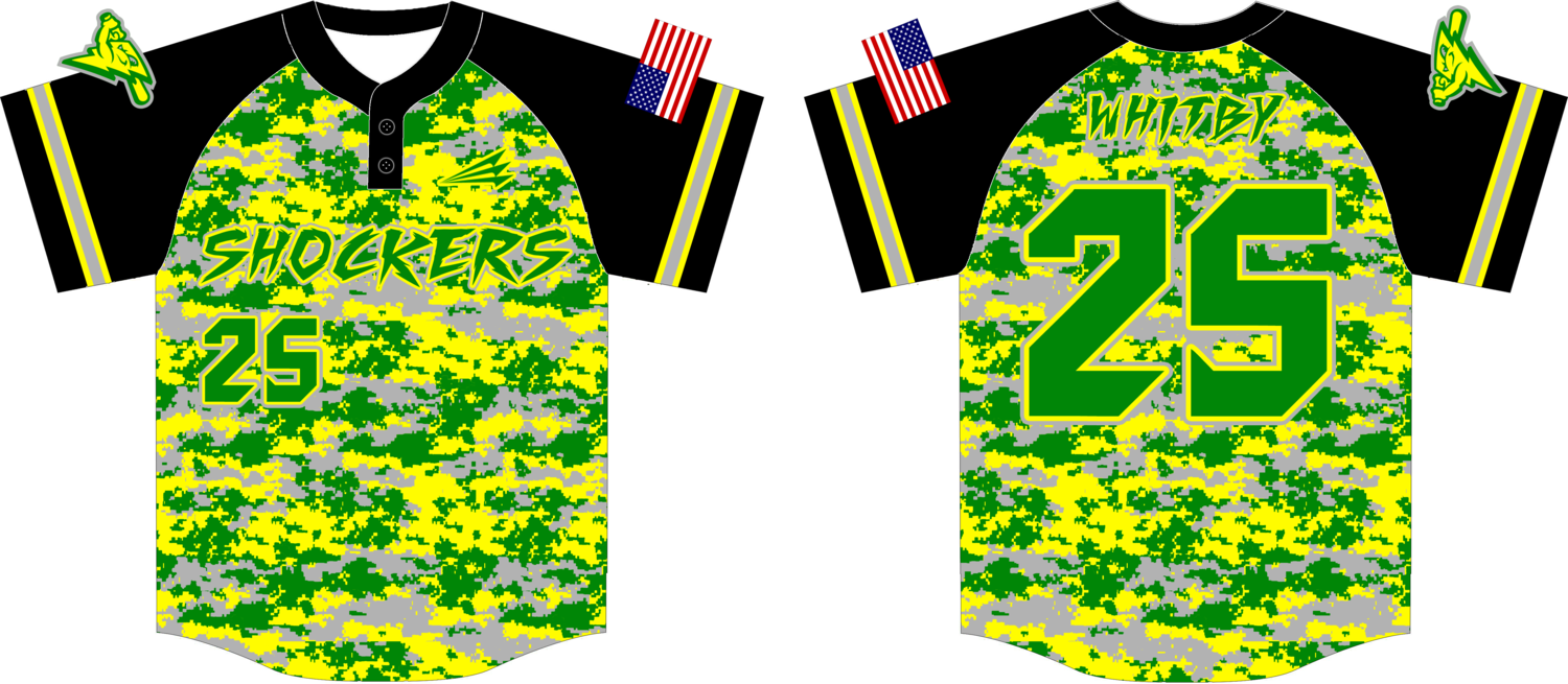 Shockers (Whitby) Custom Hexaflex Baseball Jersey #1B