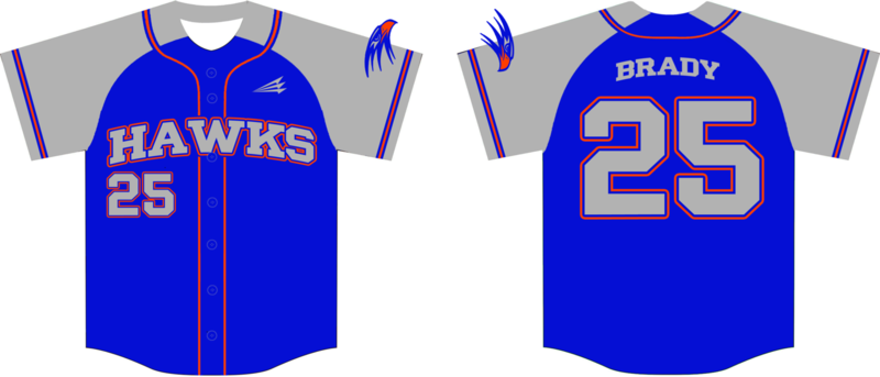 Hawks Travelball Custom NanoDri Baseball Jersey #3B