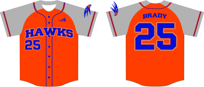 Hawks Travelball Custom NanoDri Baseball Jersey #3C