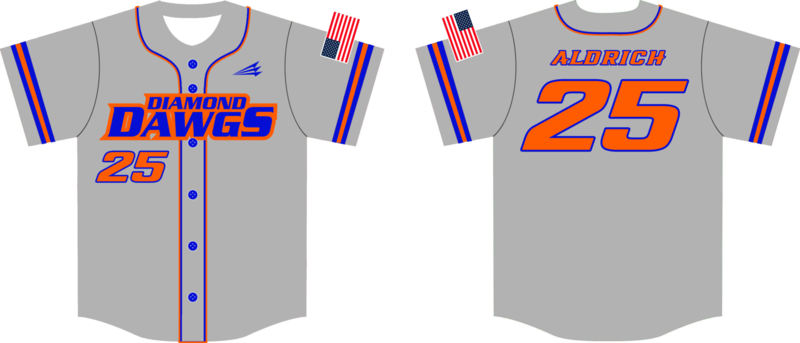 Diamond Dawgs (Aldrich) Custom NanoDri Baseball Jersey #3e