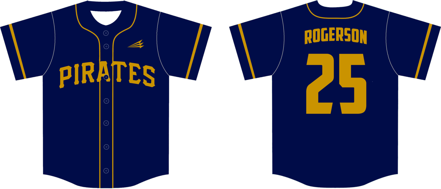South Coast Pirates Custom HexaFlex Baseball Jersey #J4