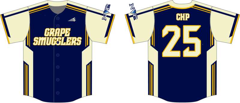 Grape Smugglers Custom HexaFlex Baseball Jersey #1B