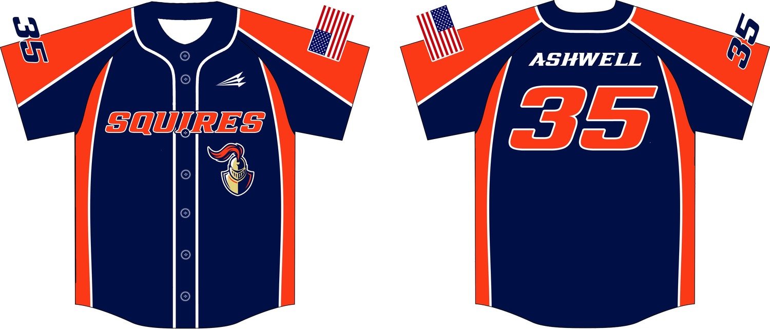 Virginia Squires Custom Hexaflex Baseball Jersey #J3a
