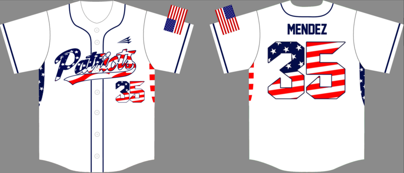 Patriots (Mendez) Custom HexaFlex Baseball Jersey #1
