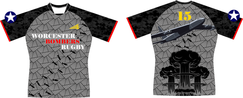 Worcester Bombers Custom Rugby Jersey #1D