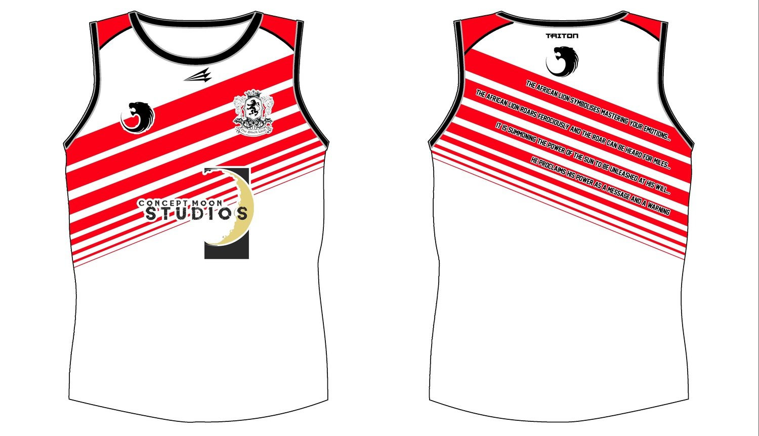 Black Lion Custom Rugby Singlet #SN3
