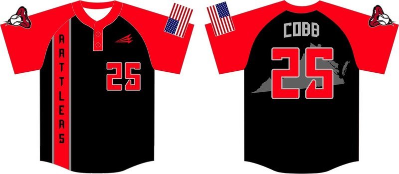 Blackwater Rattlers Custom NanoDri Baseball Jersey #1b