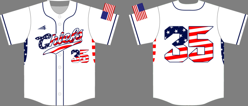South Shore Chiefs Custom NanoDri Baseball Jersey #3A