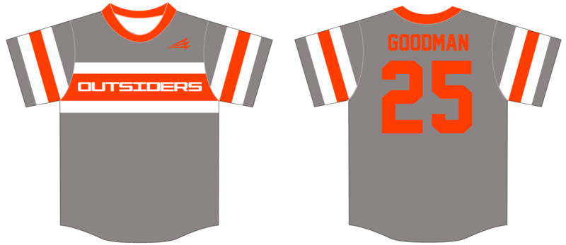 Western Tidewater Outsiders Custom HexFlex Baseball Jersey #1B