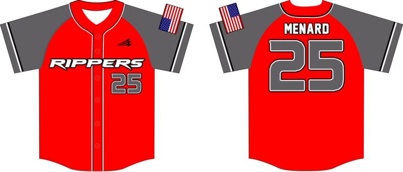 Acadiana Rippers Custom Hexaflex Baseball Jersey #3C
