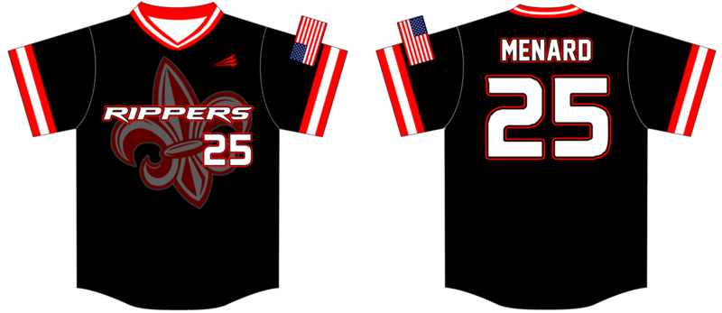 Acadiana Rippers Custom Hexaflex Baseball Jersey #4