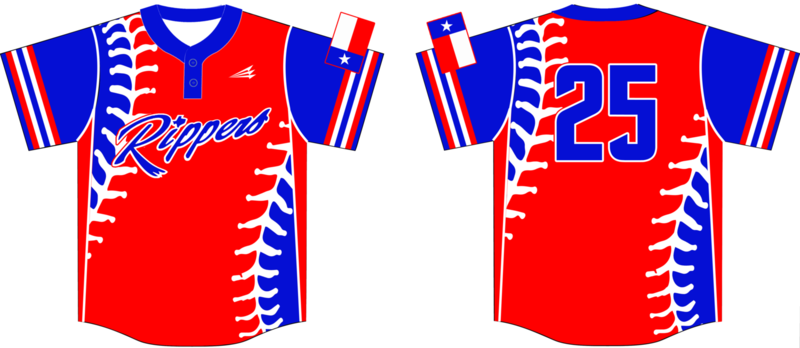 Southeast Texas Rippers Custom Hexaflex Baseball Jersey #3