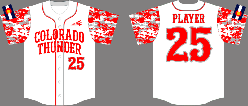 Colorado Thunder Custom HexaFlex Baseball Jersey Design #3