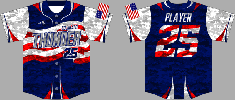 Colorado Thunder Custom HexaFlex Baseball Jersey Design #4
