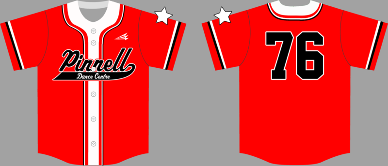 Pinnell Dance Centre Custom Hexaflex Baseball Jersey Design #4