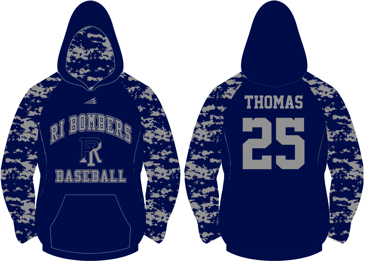 Rhode Island Bombers Custom Vulcan Hoodie #1