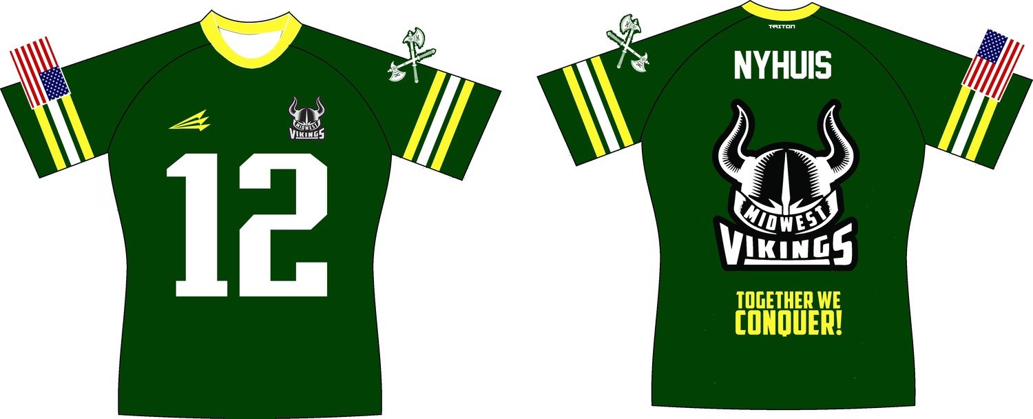 Midwest Vikings Custom Pro Premier OCR Jersey #1f