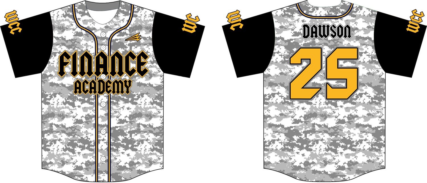 Finance Academy Custom NanoDri Baseball Jersey #3