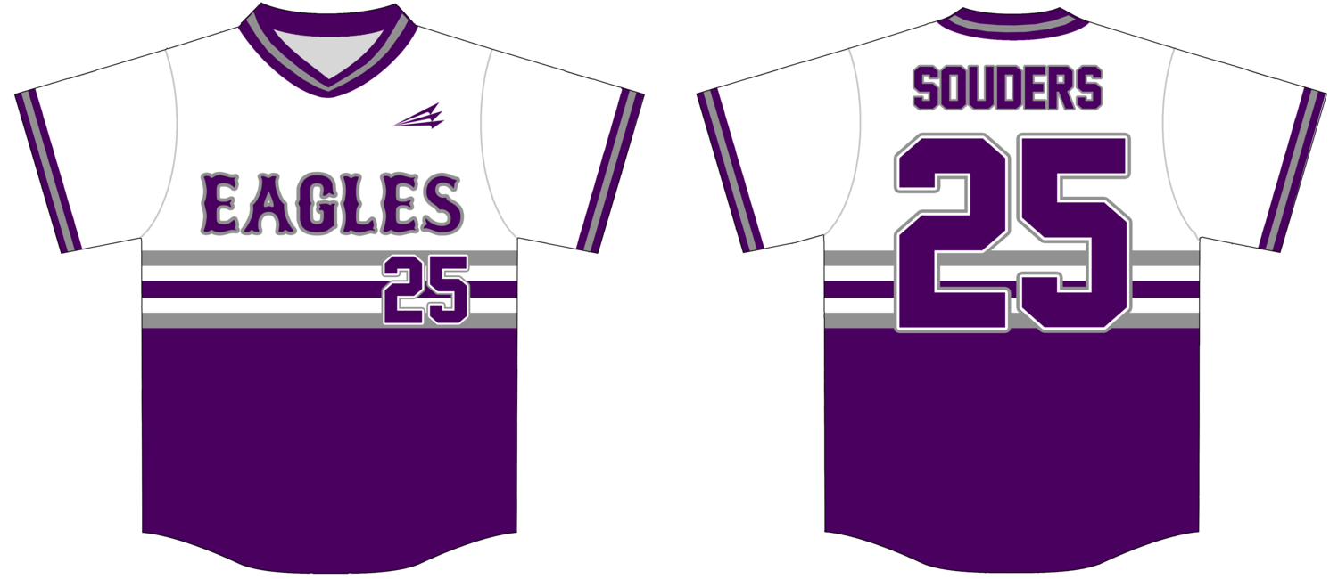 MIFFLIN COUNTY EAGLES Custom HexaFlex Baseball Jersey Design #1