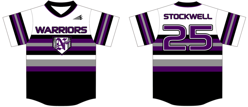 Warriors Custom HexaFlex Baseball Jersey Design #1C