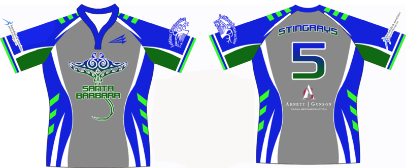Santa Barbara Stingrays Custom Rugby Jersey #1