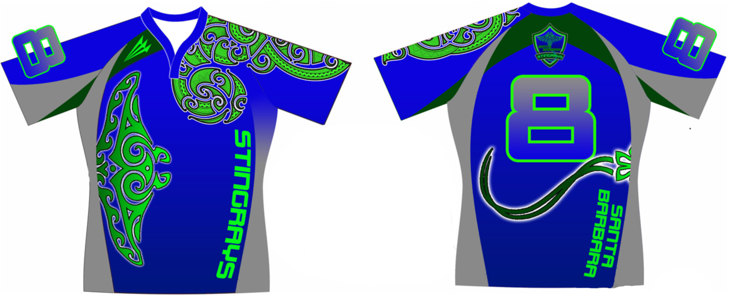 Santa Barbara Stingrays Custom Rugby Jersey #1