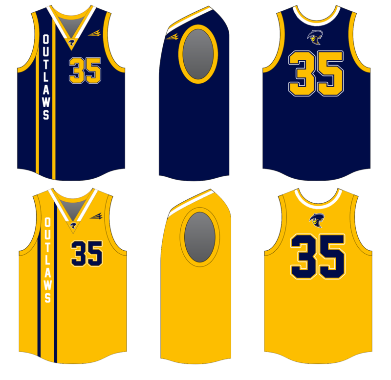 Hudson County Outlaws HexaFlex Basketball Jersey #1b