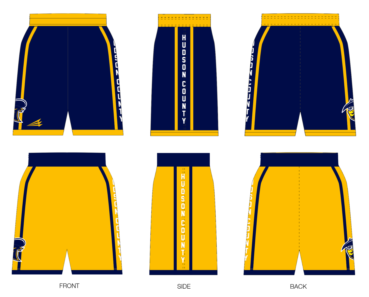 Hudson County Outlaws HexaFlex Basketball Shorts #BS1b