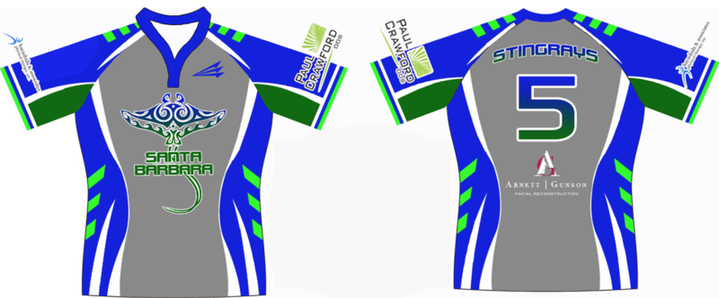 Santa Barbara Stingrays Custom Rugby Jersey #2
