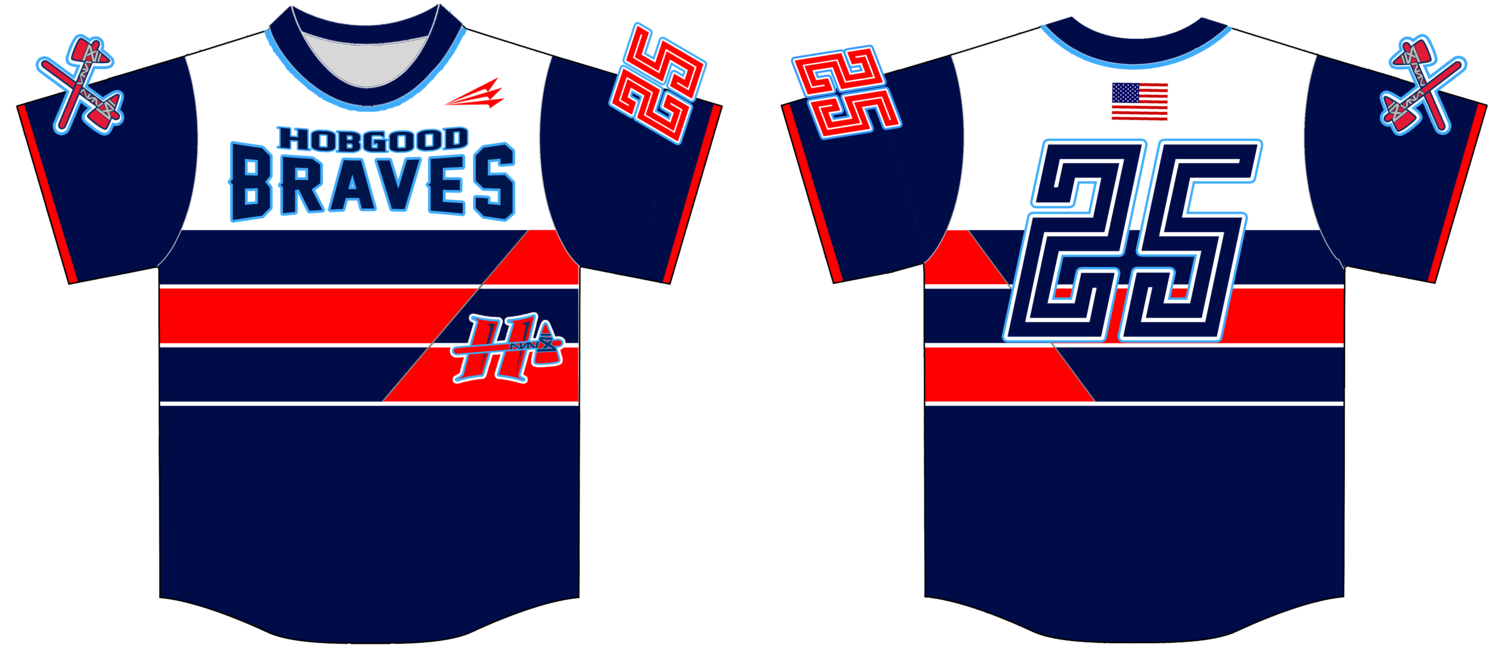 Hobgood Braves Custom HexaFlex Baseball Jersey #8