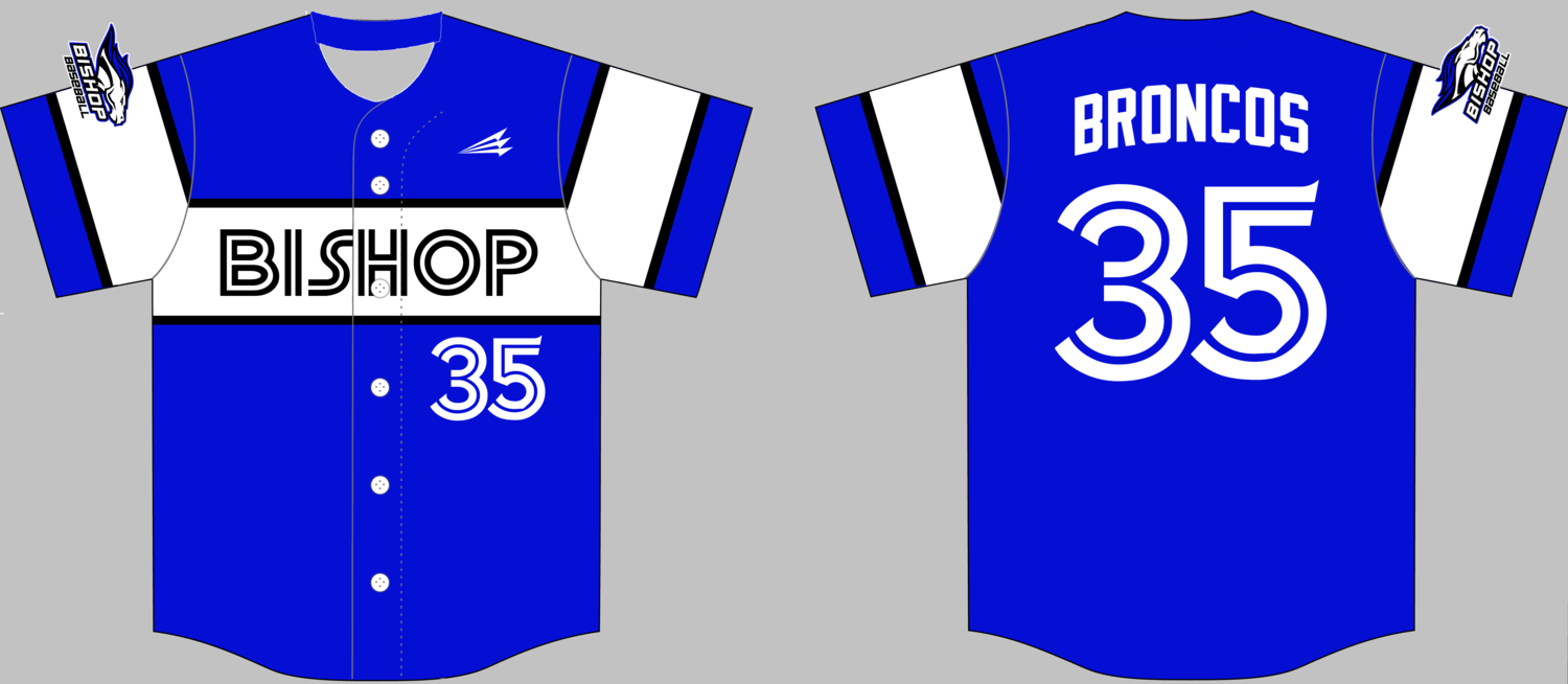 Bishop Union Broncos Custom HexaFlex Baseball Jersey #2B