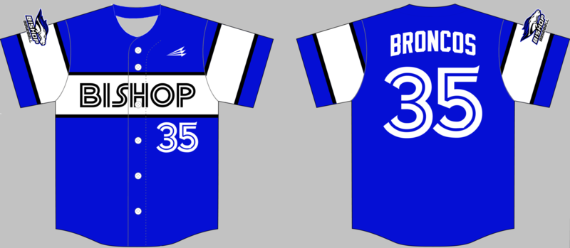 Bishop Union Broncos Custom HexaFlex Baseball Jersey #2B