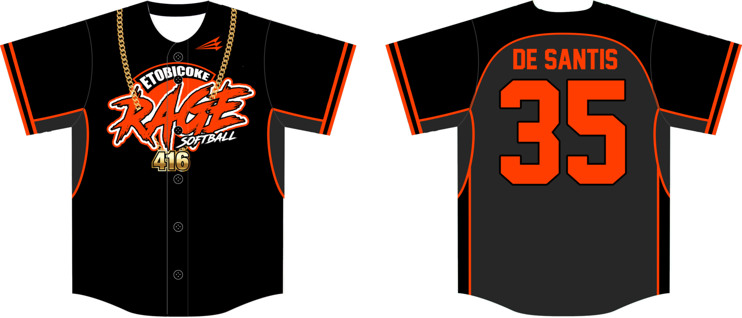 Etobicoke Rage Custom NanoDri Baseball Jersey #2c