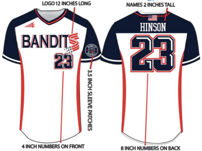 Bloomingdale Bandits Custom Baseball Jersey #1