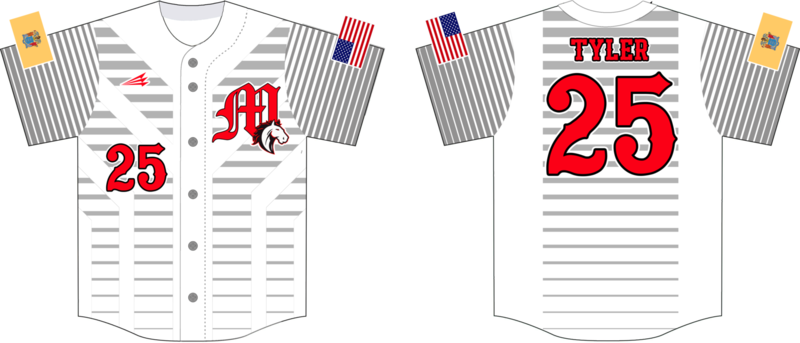 Galloway Township Mustangs Custom HexaFlex Baseball Jersey #15b