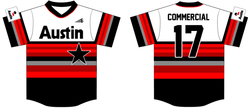 Austin Commercial Custom HexaFlex Baseball Jersey #2C