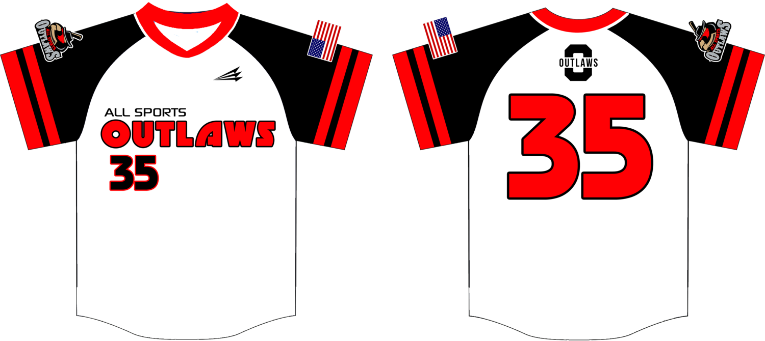 All Sports Outlaws 11U Custom NanoDri Baseball Jersey Design #5