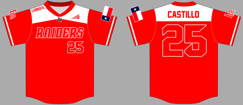 Lubbock Raiders Custom HexaFlex Baseball Jersey #10b