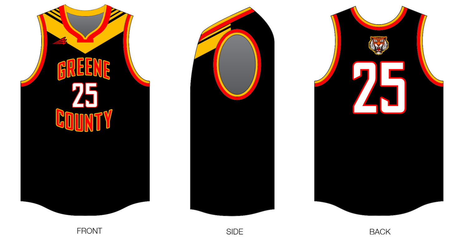 Greene County Tigers Custom HexaFlex Basketball Jersey #5