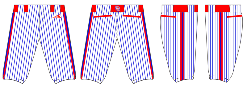 St. Clair Custom Stacheman Elite Knicker Baseball Pants Design #BP1