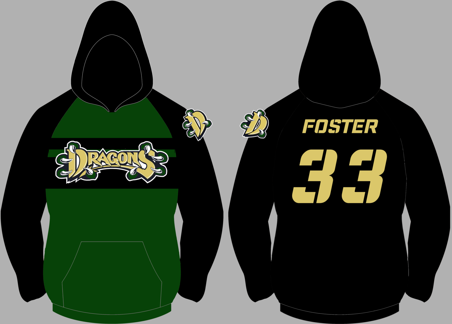 Derby Dragons Custom Vulcan Hoodie #VH3