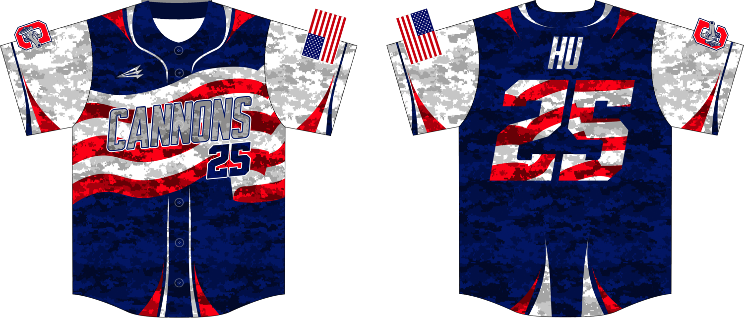 Louisiana Cannons Custom Hexaflex Baseball Jersey #3b