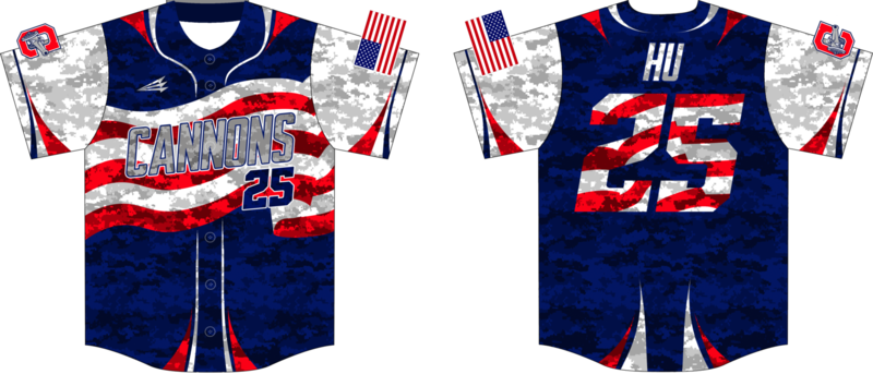 Louisiana Cannons Custom Hexaflex Baseball Jersey #3b