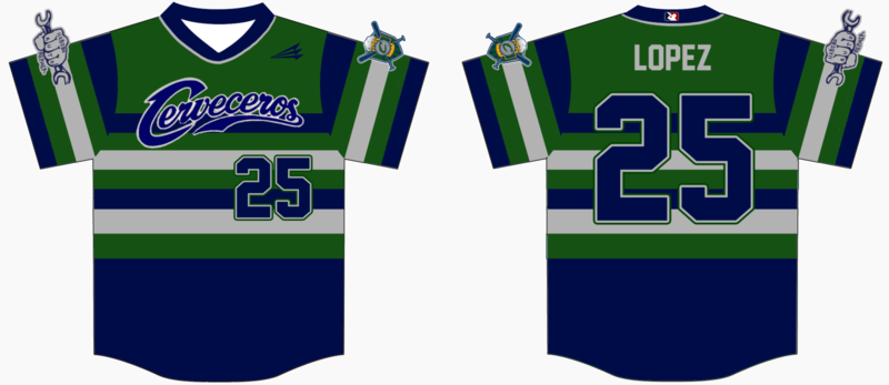 Cerveceros Custom HexaFlex Baseball Jersey Design #2B