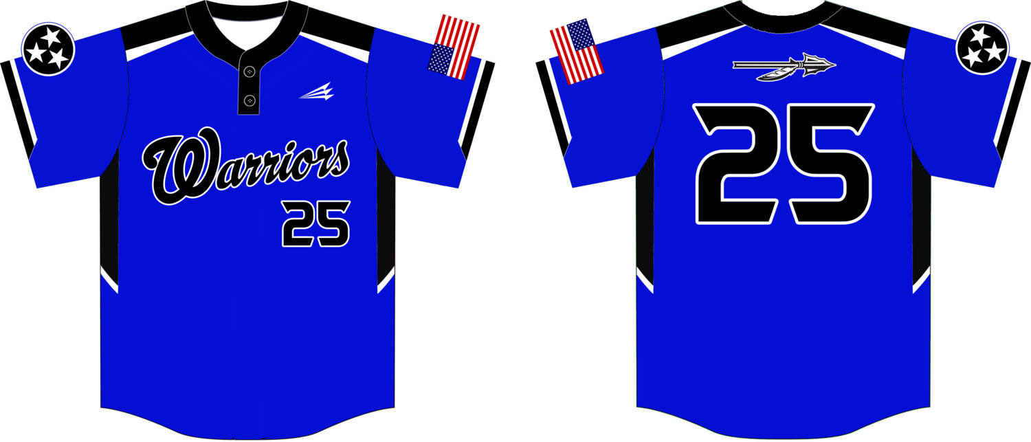Tennessee Warriors BLUE Custom Hexaflex Baseball Jersey #7B