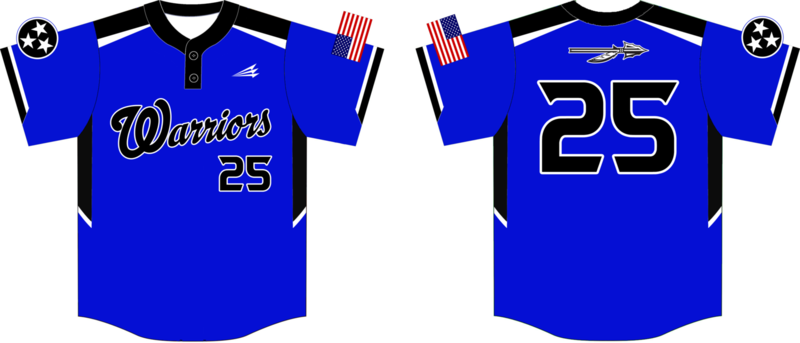 Tennessee Warriors BLUE Custom Hexaflex Baseball Jersey #7B
