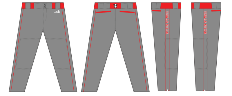 Texas Stiks Custom Stacheman Elite Long Baseball Pants Design #BP4