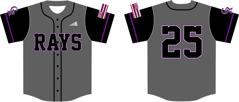 Central Rays Custom HexaFlex Baseball Jersey 1A