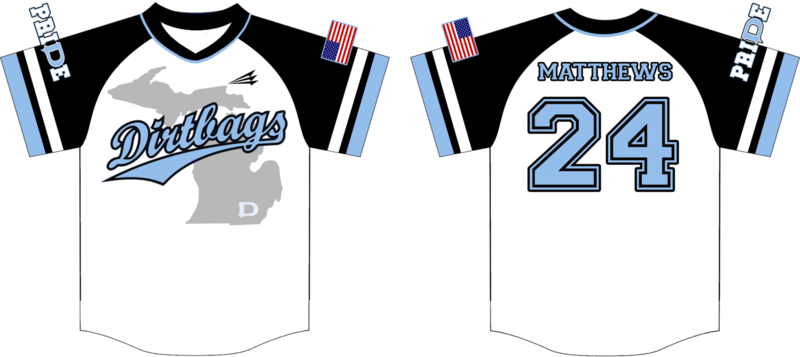 Adrian Dirtbags Custom Hexaflex Baseball Jersey #7C