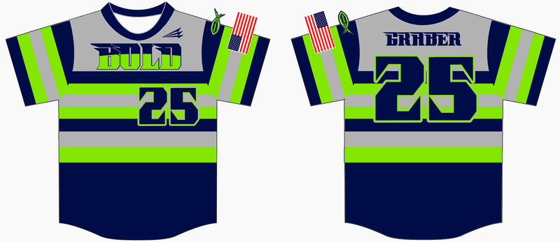 Bold Custom HexaFlex Baseball Jersey Design #1B
